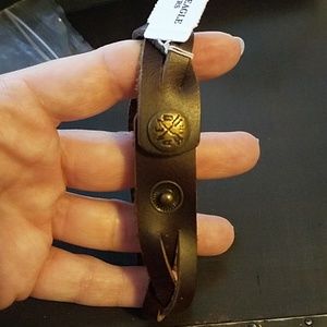 NEW American Eagle brand leather bracelet  WITH TAGS ATTACHED= CLOSET CLOSING